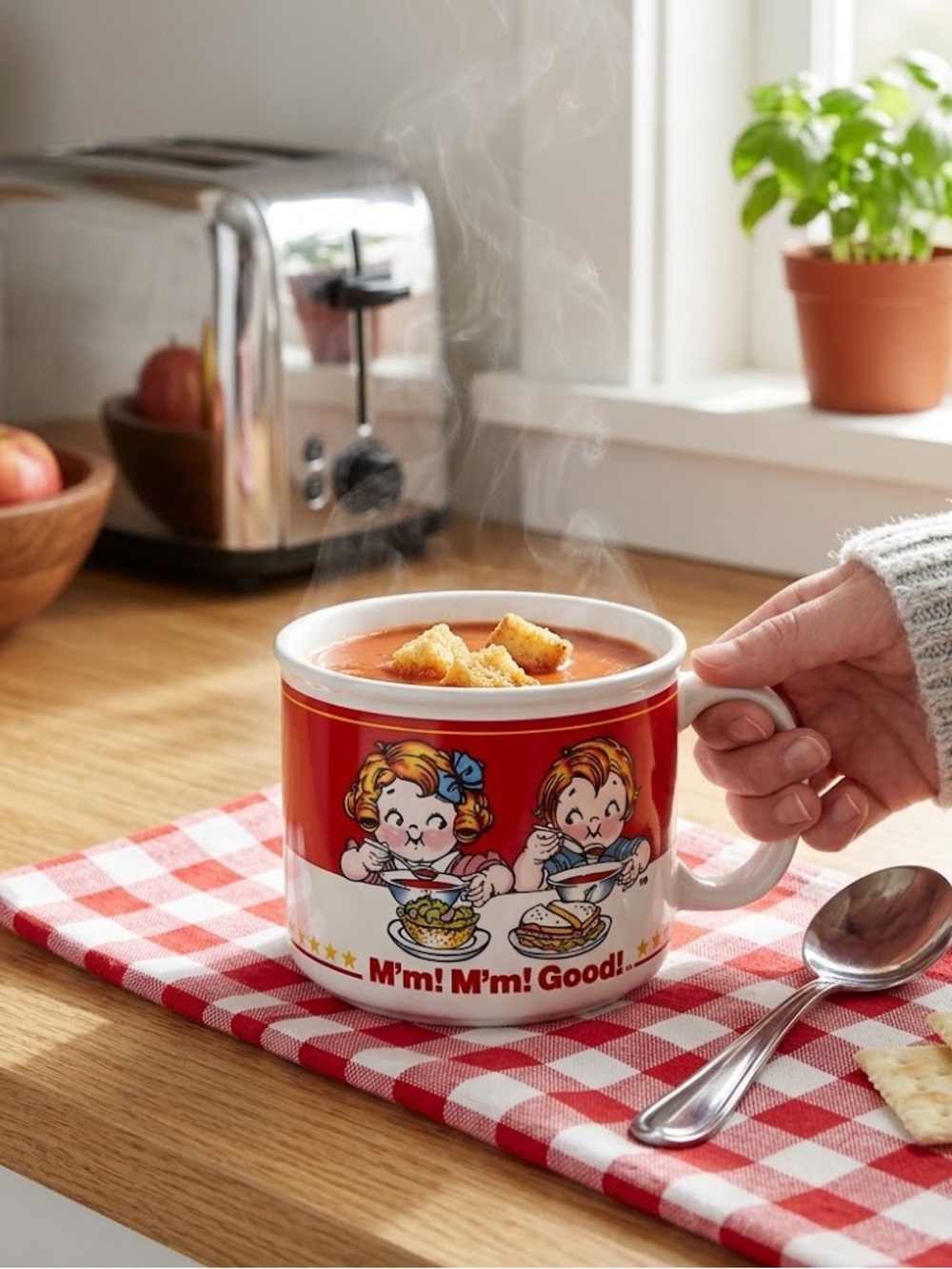 Campbell’s Soup Kids Mug 2001 M'm! M'm! Good! Gibson Porcelain Cup Vintage